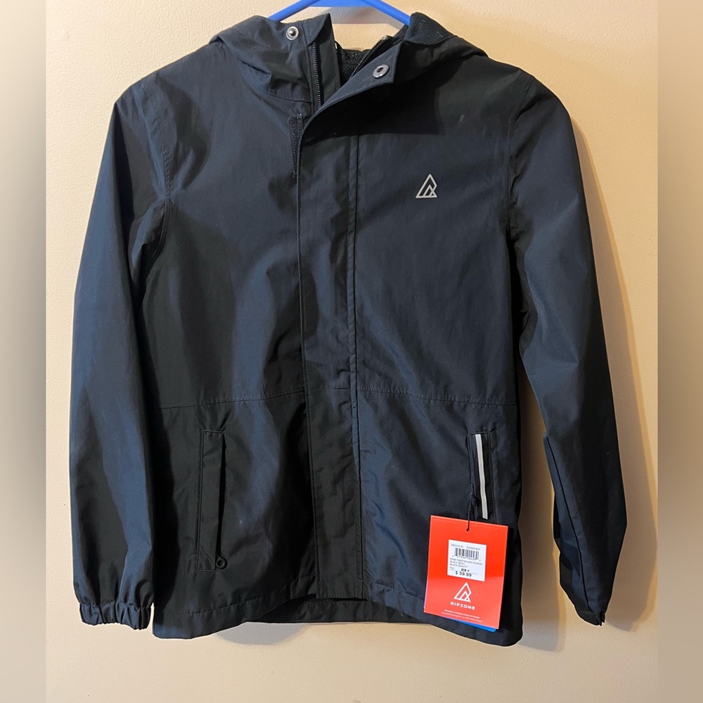 NEW! Kids black Rain Jacket by Ripzone